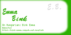 emma bink business card